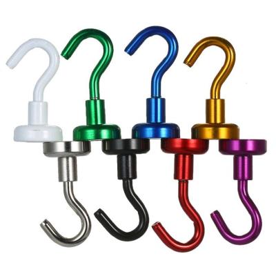 China 2022 HAOQI Industrial Magnet Magnetic Hooks, Neodymium Hooks Super Strong Magnetic Pot Magnet With Hook for sale