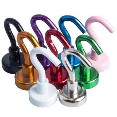 China Industrial Magnet In Stock HAOQI Hot Sale Super Strong Neodymium Magnetic Hooks Pot Magnet With Hook for sale