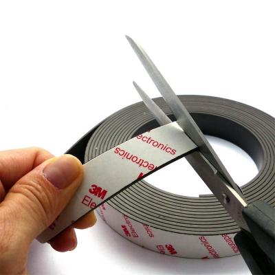 China Industrial Magnet Factory Price Customized Rubber Magnet With Flexible 3m Magnetic Tape A4 Adhesive Backing Sheet for sale