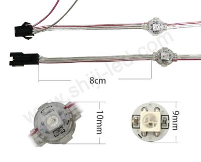 China Theme park trade assurance wholesale single led 5v ws2811 sk6812 rgb led 10mm pixel digital light string for sale