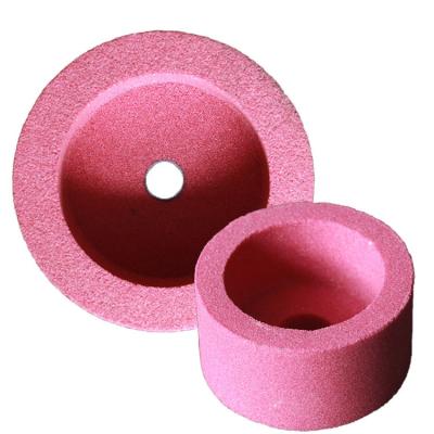 China Pink Alumina Aluminum Fused Cup Shaped Corundum Grinding Wheel for sale