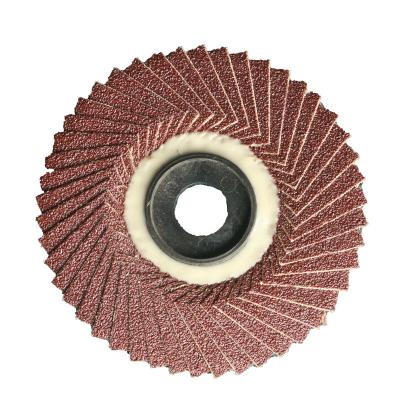 China Aluminum Carbide Disc Aluminum Oxide Zirconium Fin Wheel Sand Paper Fin Grinding Disc for sale