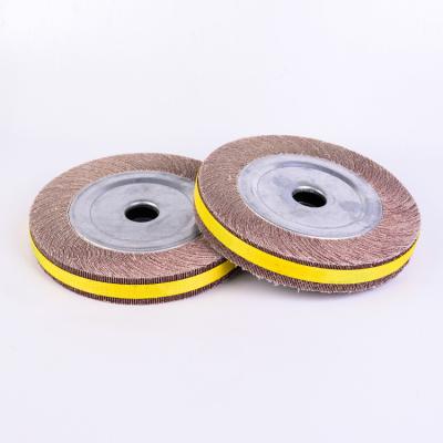 China Best Selling Aluminum Fin Rolls Abrasive Polishing Wheel for Wood Polishing / Abrasive Fin Weel for sale