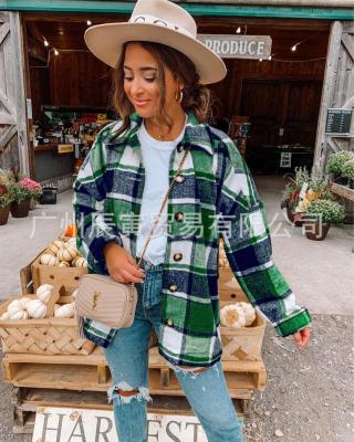 China 2021 QUICK DRY Flannel Length Flannel Long Sleeve Amazon Style Plaid Mid Jacket Women's Oversized Jacket QUICK SALE for sale