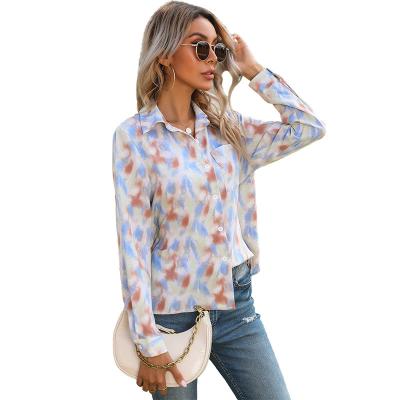 China Anti-pilling China factory accept order 2021 fashionable blouse high quality printed cotton blouse for sale