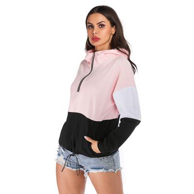 China Wholesale Autumn Cheapest Quilted Hoody Zipper Pullover Sleeve 50% Cotton 50% Polyester Women QUICK DRY Long Hoody for sale