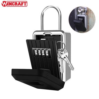 China 4 digit combination lock Key Storage Safe Box with Water Proof Rubber Cover 4 Digit Combination Lock Portable key safe for sale