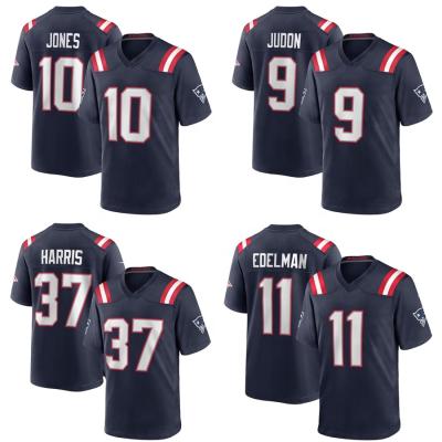 China Breathable Drop Shipping New England City Stitched Patriot s Team Uniform #10 Jones #9 Judon 11 Edelman Mens American Football Jersey Navy for sale