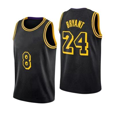 China Latest New Design Breathable Unisex Basketball Wear Custom Made Bryant Lebrons Basketball Uniforms Breathable Sportswear Laker Tank Tops for sale