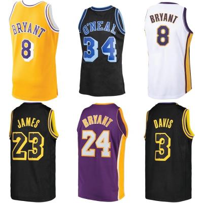 China Laker s Los Angeles City Breathable Edition Kobe Bryant 8 24 LeBrons James 23 Davis 3 Stitched Basketball Jerseys Shorts Custom Uniforms for sale