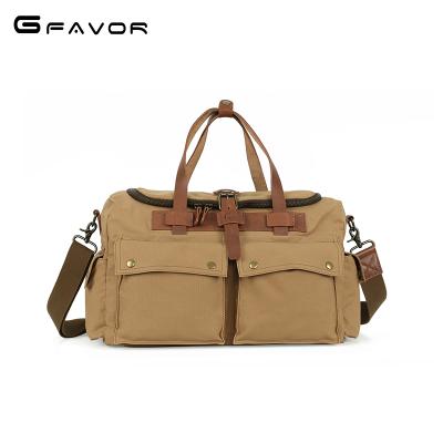 China Carryon Handbag Overnight Canvas Duffel Bag Travel Multifunctional Oversized Waterproof Weekender Bag Khaki for sale