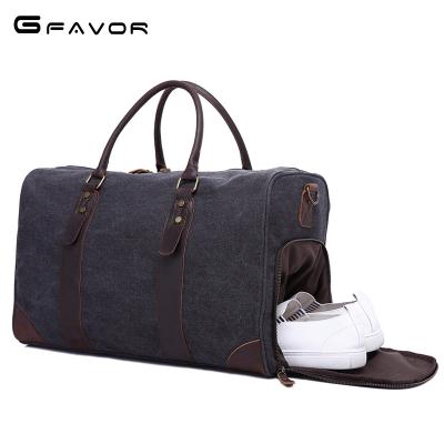 China Vintage Factory Supplier Duffel Bag Outdoor High Quality Stylish Genuine Leather Men Duffel Bag With Shoe Compartment for sale