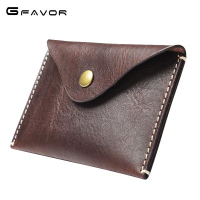 China Promotional Gifts High Quality Genuine Leather Custom Vintage Cowhide Wallet Coin Purse Small Unisex Purse for sale