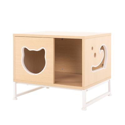 China Sustainable Wooden Pet House New Arrival Cat Nest Kennel Breathable Pets Small Crate for sale