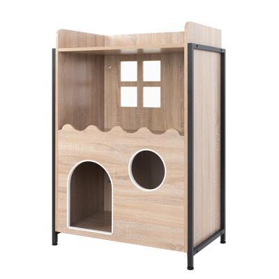 China Viable Newcomer Cat Pet House Metal Frame Cat House Waterproof Pet Cage for sale