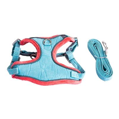 China Personalized Multicolor Comfortable Washable Cotton Air Mesh Dog Harness for sale