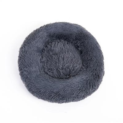 China New Arrival Round Living Room Winter Breathable Thicken Long Fur Kennel Pet Sleep Nest Pad Bed for sale