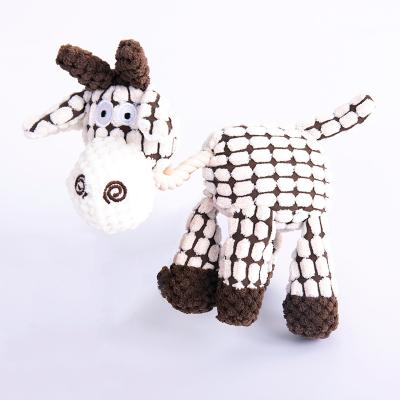 China Viable Factory Direct Plush Dog Donkey Dog Chewing Toys With Rope For Aggressive Chewers for sale