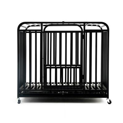 China New Arrival Breathable Modern Household Indoor Heavy Duty Wooden Metal Tray Dog Cage Crate for sale