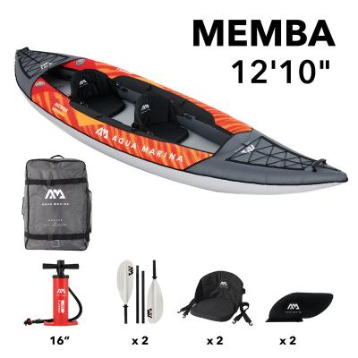 China Polyester Hull And DWF Floor Inflatable Memba ME-390 SS20 Double Family Tandem Air Folding Kayak for sale