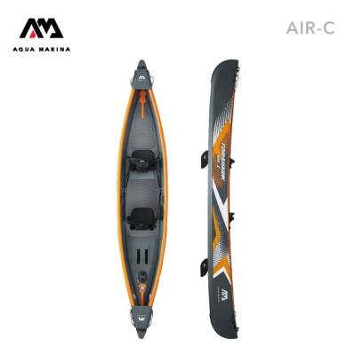 China DWF Aqua Marina Tomahawk AIR-C 3 Person DWF High End Canoe, Dual Action Pump, Zipper Backpack, Kayak Seat for sale