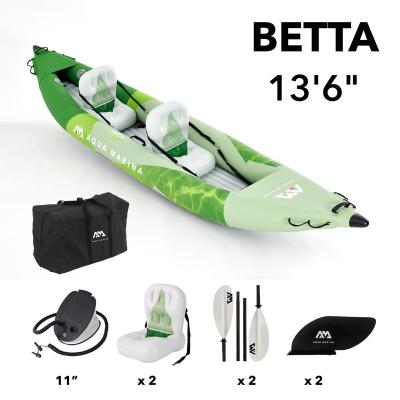 China PVC Upgrade 2 Person Sit On Top Reinforced PVC Inflatable Kayak for sale