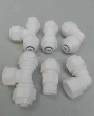 China Pipe Lines Connect Pipe Lines Plug In Tube Connector Elbow Plastic Pipe Connector for sale