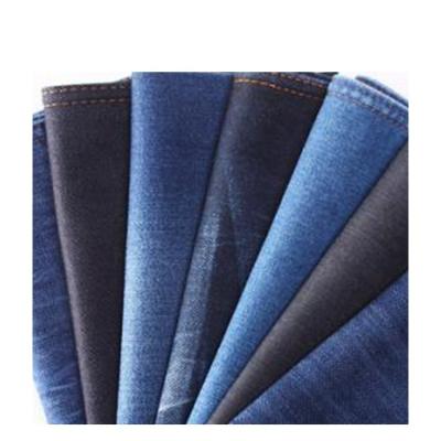 China 100% cotton fusible denim indiago lot stock fabric for jeans with spandex in high quality for sale