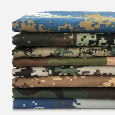 China Wholesale hot sale stock lot tc fabric waterproof for army cotton camouflage military uniform fabric for sale