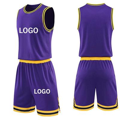 China Breathable Double Sided Basketball Jersey 2022 Mesh Custom Size 23 Basketball Jersey Latest Design Cheap Wholesale Sports Suit for sale