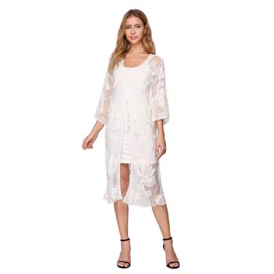 China Popular Breathable Summer Swimsuit Bikini Cover Up Sexy Beach Cover Up Women Lace Up Dress for sale