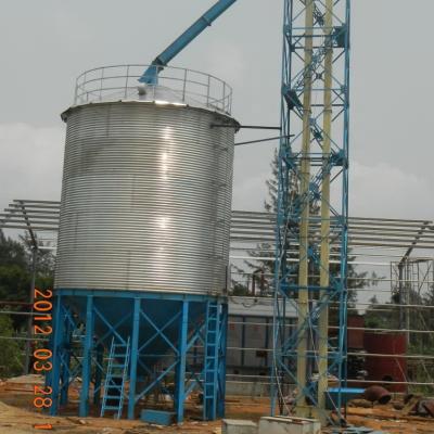 China low cost Hopper bottom 600 ton steel grain storage silo for sale