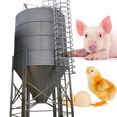 China Top and bottom cone hopper livestock farm feeds silo for sale