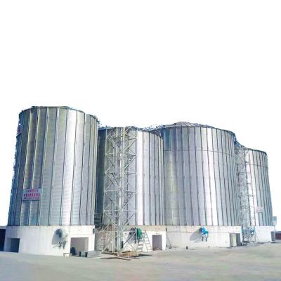 China Hot Galvanized Steel Silos for Grains 300 500 1000 tons Capacity Flat Bottom Grain Elevator for Sale for sale