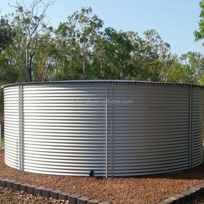 China corrugated steel water tank 50m3 -1000 m3 hot galvanized water tank fish farming storage water tank for sale