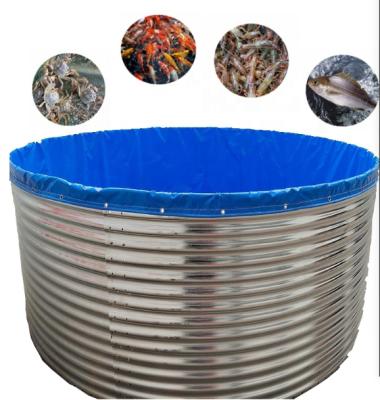 China small tank 50m3 -1000 m3 hot galvanized water tank fish farming storage water tank metal for sale