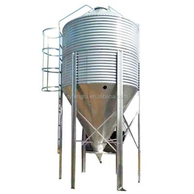 China Large capacity hot galvanized chicken feed silo for poultry farm for sale