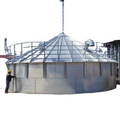 China Farm Used Hot Galvanized Steel Grain Silo 300t/500t/1000t/1500t Maize Seed Wheat Storage Silo System for sale