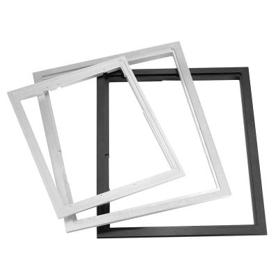 China Furniture Custom Brushed Aluminum Metal Frame Square Picture Frame Profile Strip Sandblasting Anodizing Special Shaped Aluminum for sale