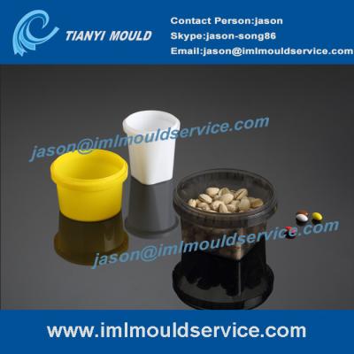 China thin walls food grade containers mould, 250-800 ml thin wall round bucket mould for sale