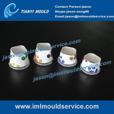 China manufacture excellent quality of two cavities thin walls IML dry fruits containers mould for sale