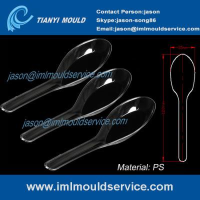 China PS clear plastic disposable soup spoon /party spoon/cooking spoon mould maker for sale