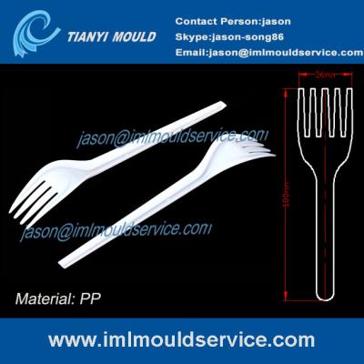 China disposable plastic fast food fork,fruit fork,bread fork,made of plastic pp mould for sale