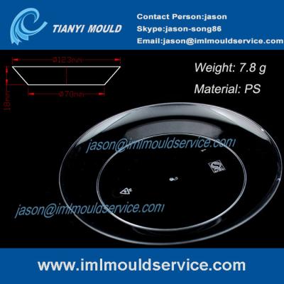 China 123mm clear disposable plastic dinner plates mould /disposabl plastic picnic plates mould for sale