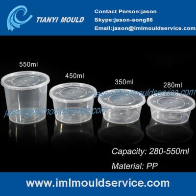 China 280ml/350ml/450ml/550ml clear PP disposable plastic bowls and tableware mould for sale