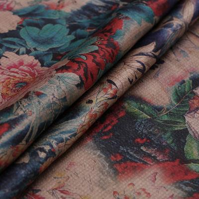 China Guangdong pure soft silk gauze gambiered fabric for long dress for sale