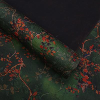 China Guangdong pure antique soft silk gambiered gauze fabric for sale