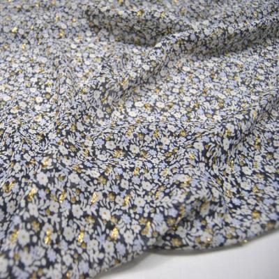 China Pure Lurex metallic silk fabric chiffon lurex fabric jacquard silk fabric with metallic gold for sale