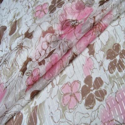 China Beautiful Design Pure Silk Lurex Metallic Lurex Silk Fabric for sale