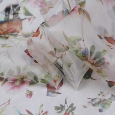 China Sheer organza fabric/organza silk material silk/transparent organza SILK for sale